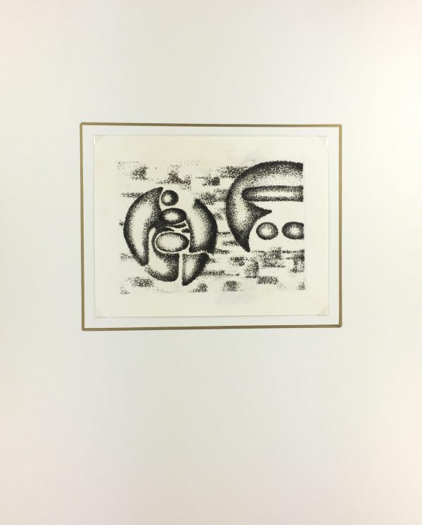 Black & White Modern Original Art - Otherworldly, Grangié, French, c.1960