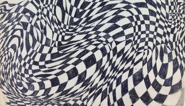 Black & White Modern Original Art - Abstract, French, c.1970