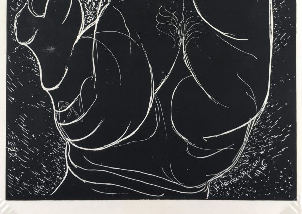 Black & White Modern Original Art - Hand, H. de Waroquier, Pl. Fr , 1945