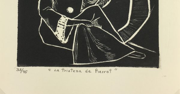 Black & White Modern Original Art - Pierrot, May Segovia, 2009