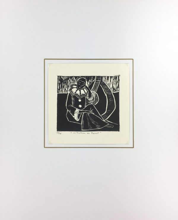 Black & White Modern Original Art - Pierrot, May Segovia, 2009