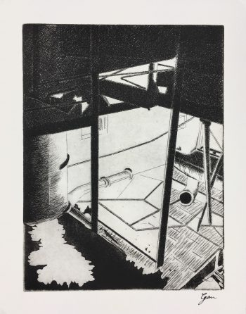 Black & White Modern Original Art - Industrial, Gen, c.1990