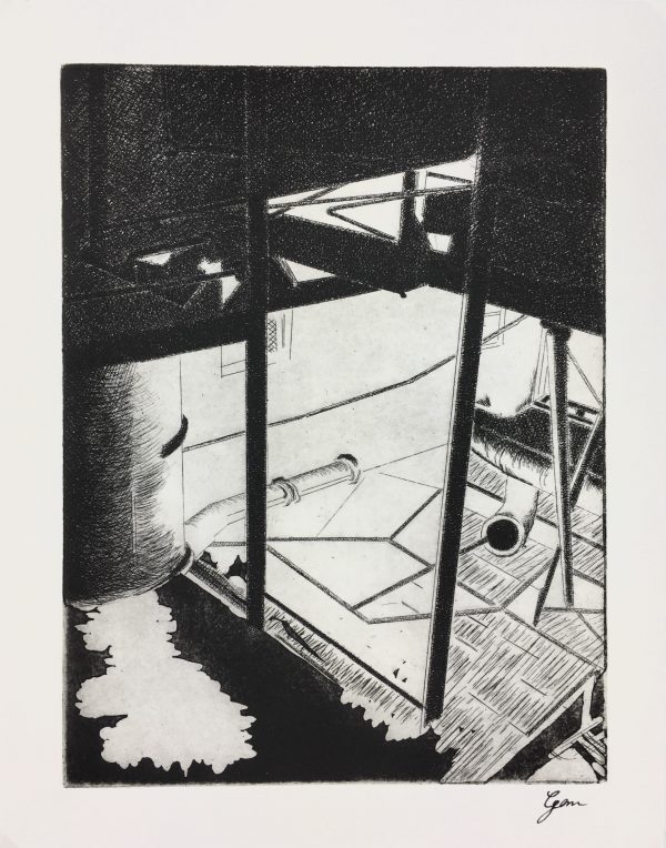 Black & White Modern Original Art - Industrial, Gen, c.1990