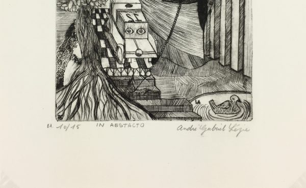 Black & White Modern Original Art - In Abstracto, A.G. Lézie, 1976