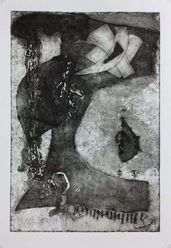 Black & White Modern Original Art - Abstract, Kisime Varner, c.1990