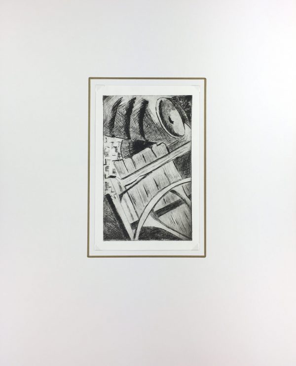 Black & White Modern Original Art - Industrial, George Ball, c.1990