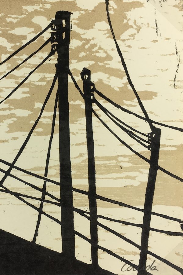 Black & White Modern Original Art - Wired, Coarda, DF, c.2005