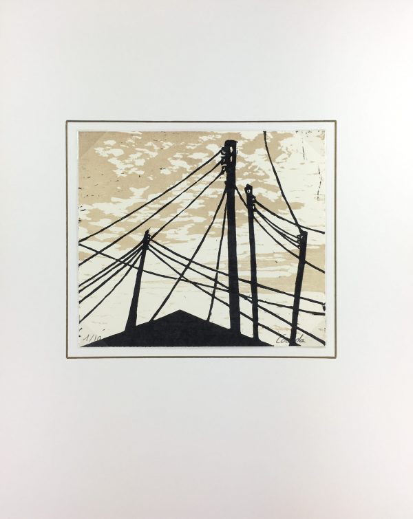 Black & White Modern Original Art - Wired, Coarda, DF, c.2005