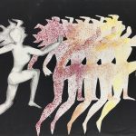 Black & White Modern Original Art - Dancers, French, c.1970