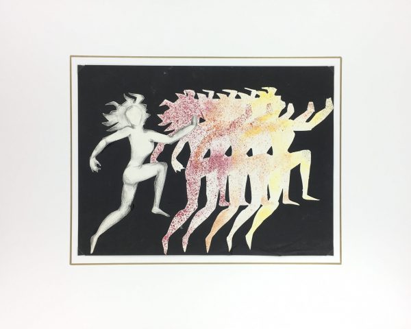 Black & White Modern Original Art - Dancers, French, c.1970