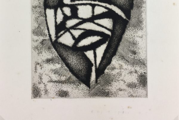 Black & White Modern Original Art - Otherworldly, Grangié, French, c.1960