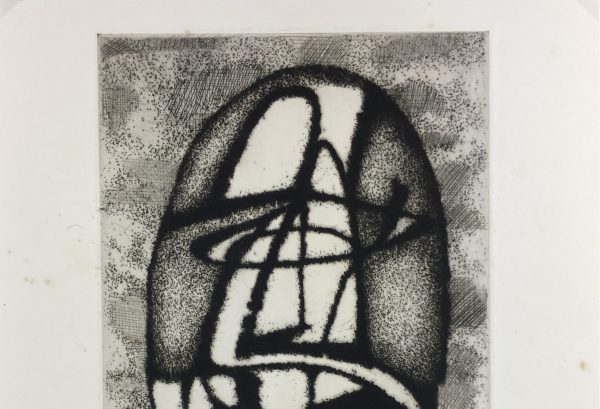 Black & White Modern Original Art - Otherworldly, Grangié, French, c.1960