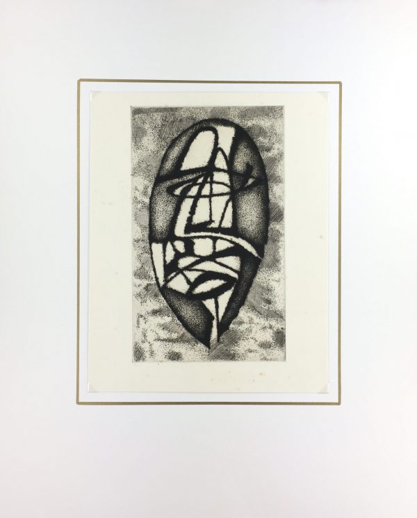 Black & White Modern Original Art - Otherworldly, Grangié, French, c.1960