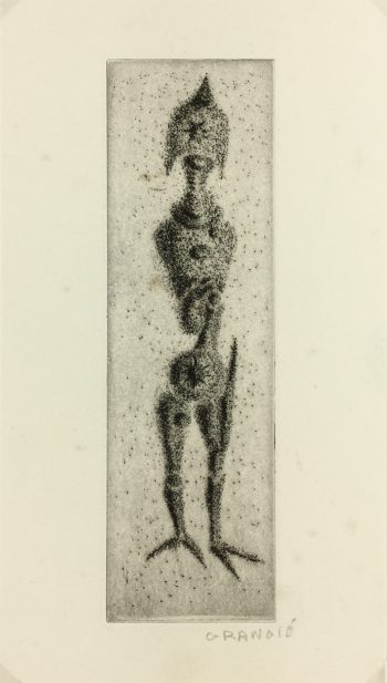 Black & White Modern Original Art - Otherworldly, Grangié, French, c.1960