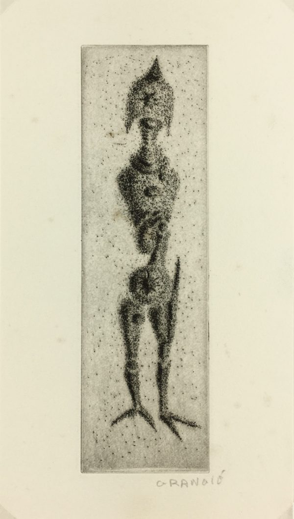 Black & White Modern Original Art - Otherworldly, Grangié, French, c.1960