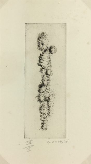 Black & White Modern Original Art - Otherworldly, Grangié, French, c.1960