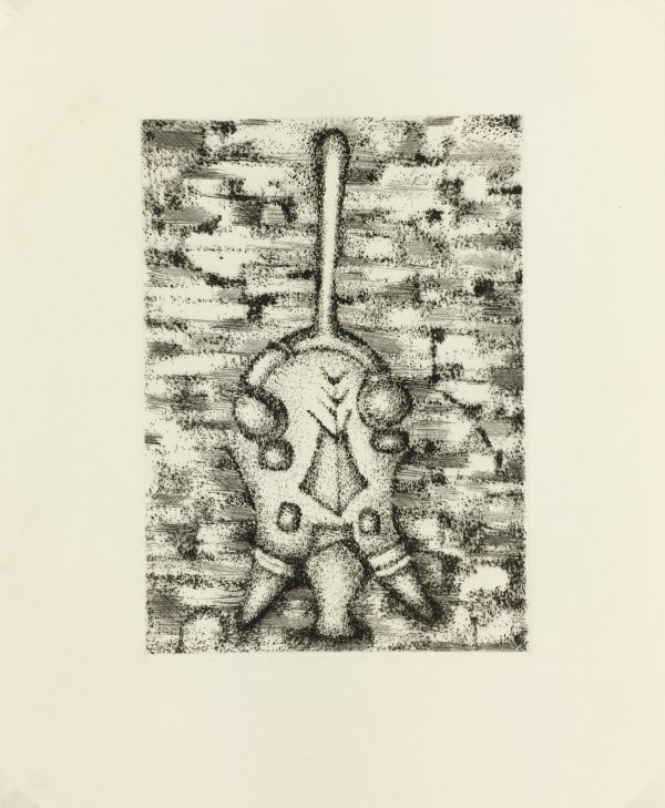 Black & White Modern Original Art - Otherworldly, Grangié, French, c.1960