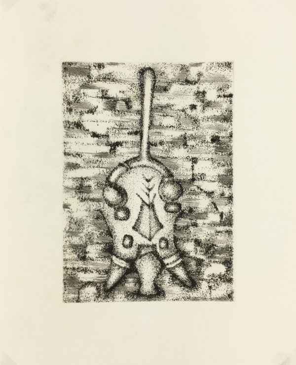 Black & White Modern Original Art - Otherworldly, Grangié, French, c.1960