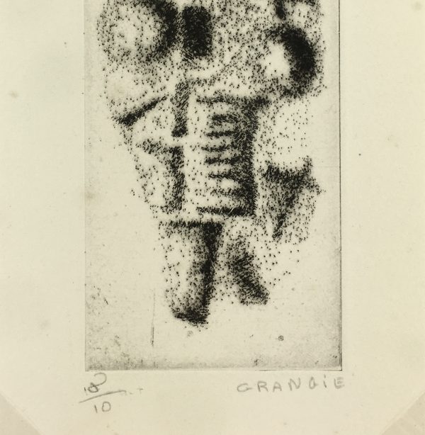 Black & White Modern Original Art - Otherworldly, Grangié, French, c.1960