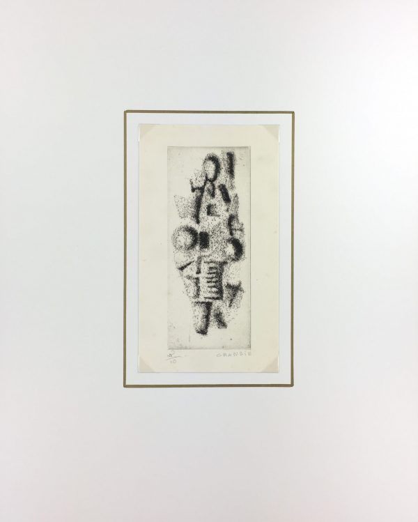 Black & White Modern Original Art - Otherworldly, Grangié, French, c.1960