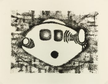 Black & White Modern Original Art - Otherworldly, Grangié, French, c.1960