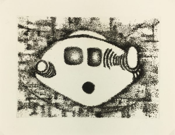 Black & White Modern Original Art - Otherworldly, Grangié, French, c.1960