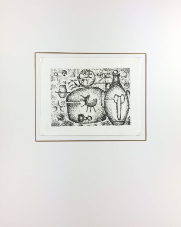 Black & White Modern Original Art - Otherworldly, Grangié, French, c.1960