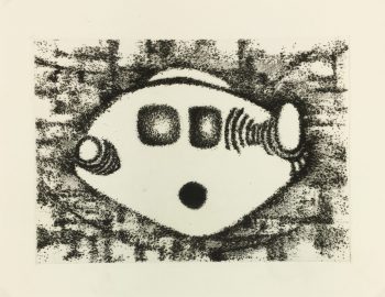 Black & White Modern Original Art - Otherworldly, Grangié, French, c.1960