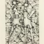 Black & White Modern Original Art - Otherworldly, Grangié, French, c.1960