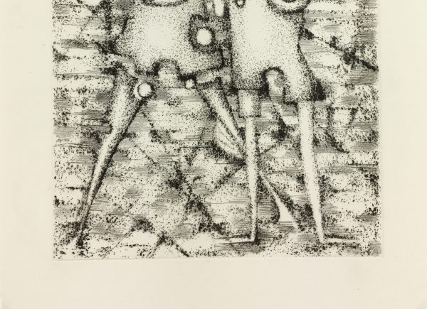 Black & White Modern Original Art - Otherworldly, Grangié, French, c.1960