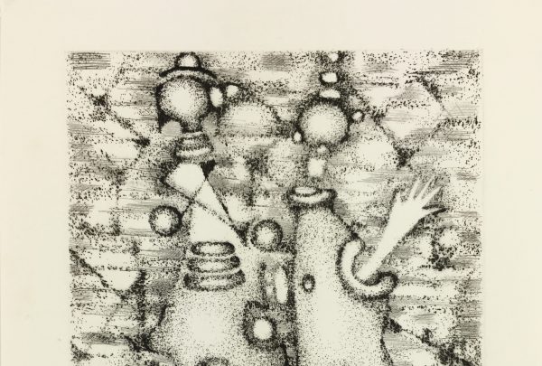 Black & White Modern Original Art - Otherworldly, Grangié, French, c.1960