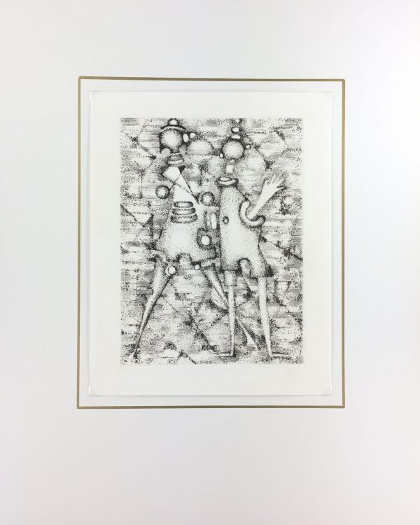 Black & White Modern Original Art - Otherworldly, Grangié, French, c.1960