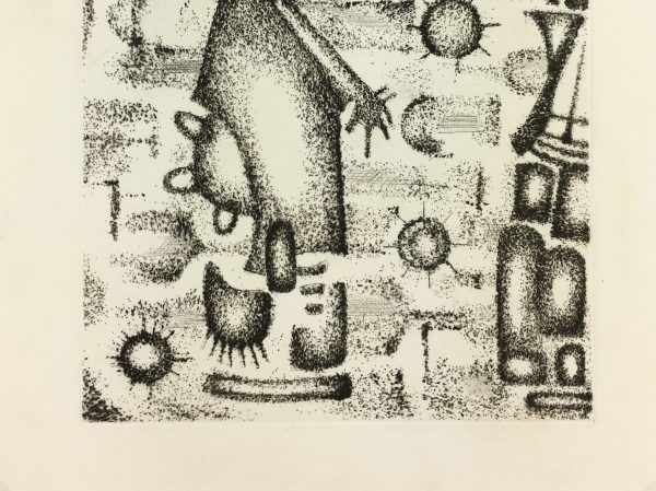 Black & White Modern Original Art - Otherworldly, Grangié, French, c.1960