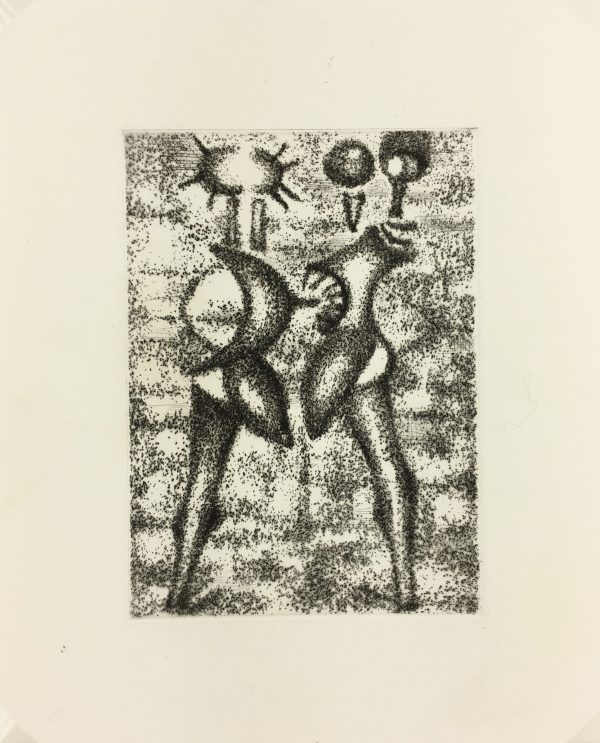 Black & White Modern Original Art - Otherworldly, Grangié, French, c.1960