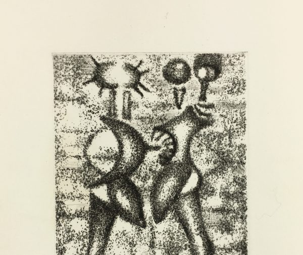 Black & White Modern Original Art - Otherworldly, Grangié, French, c.1960