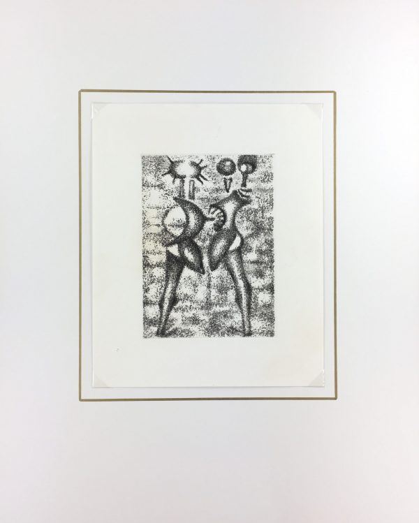 Black & White Modern Original Art - Otherworldly, Grangié, French, c.1960