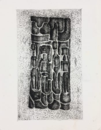 Black & White Modern Original Art - Otherworldly, Grangié, French, c.1960