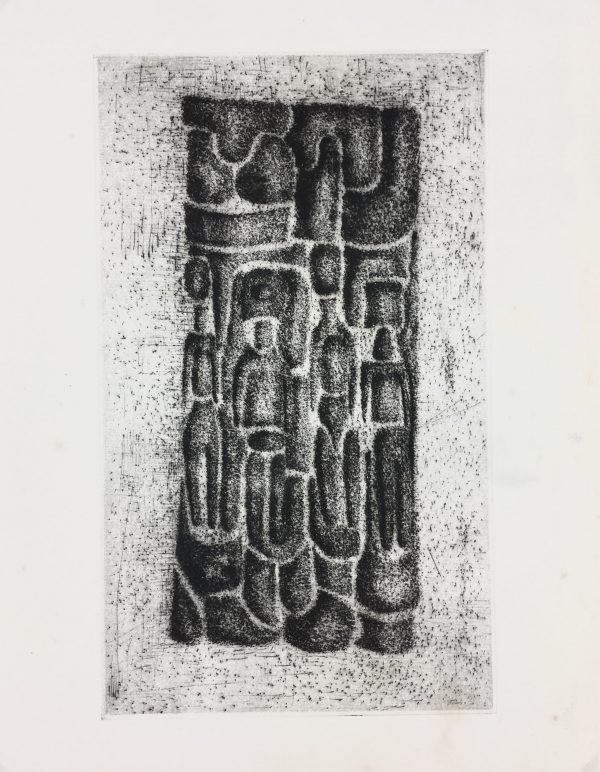 Black & White Modern Original Art - Otherworldly, Grangié, French, c.1960