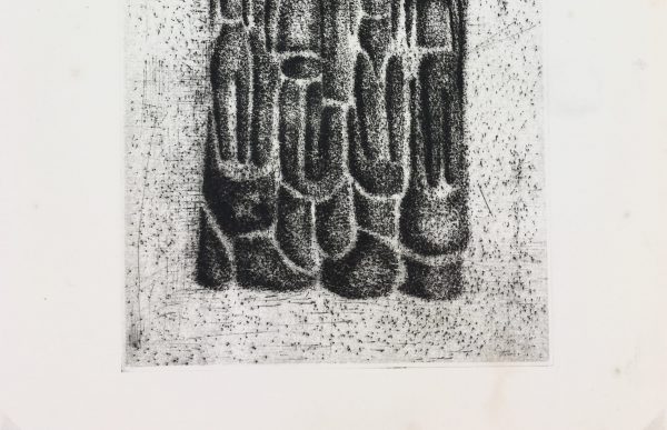Black & White Modern Original Art - Otherworldly, Grangié, French, c.1960