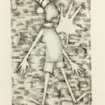 Black & White Modern Original Art - Otherworldly, Grangié, French, c.1960