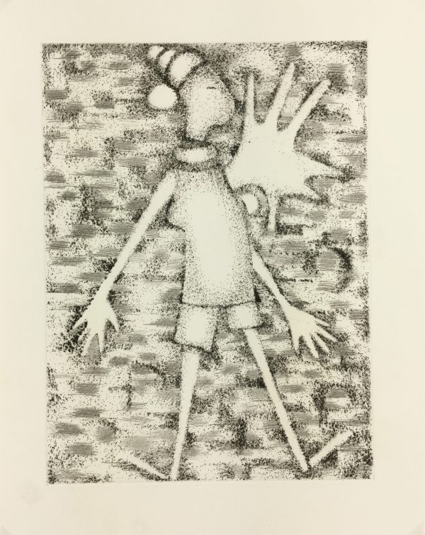 Black & White Modern Original Art - Otherworldly, Grangié, French, c.1960