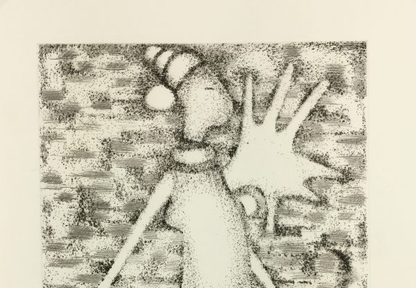 Black & White Modern Original Art - Otherworldly, Grangié, French, c.1960