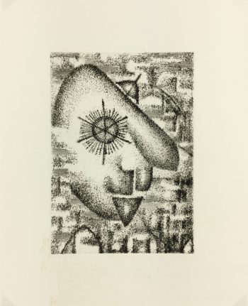 Black & White Modern Original Art - Otherworldly, Grangié, French, c.1960