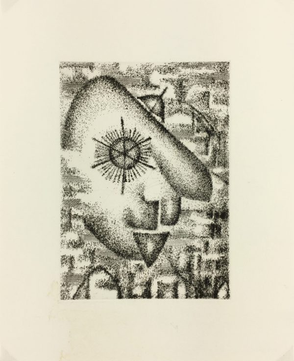 Black & White Modern Original Art - Otherworldly, Grangié, French, c.1960