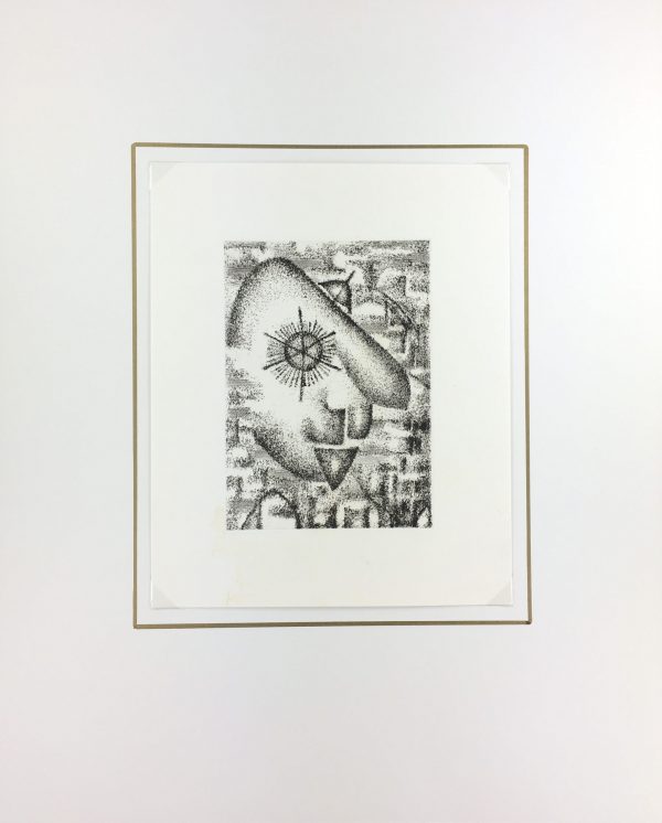 Black & White Modern Original Art - Otherworldly, Grangié, French, c.1960