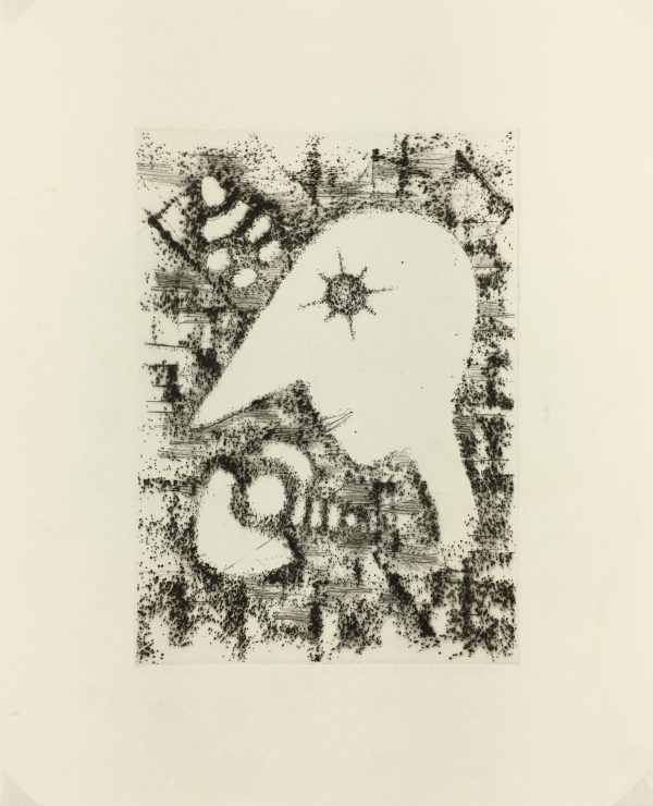 Black & White Modern Original Art - Otherworldly, Grangié, French, c.1960