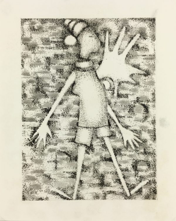 Black & White Modern Original Art - Otherworldly, Grangié, French, c.1960