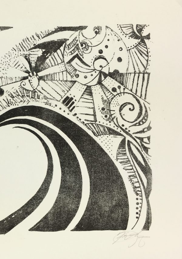 Black & White Modern Original Art - Lith - Modern, Signed, 2006