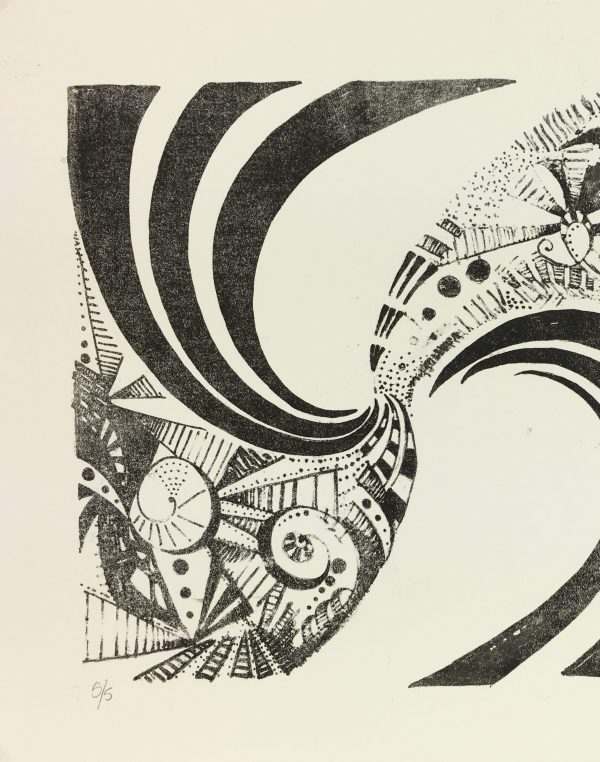 Black & White Modern Original Art - Lith - Modern, Signed, 2006