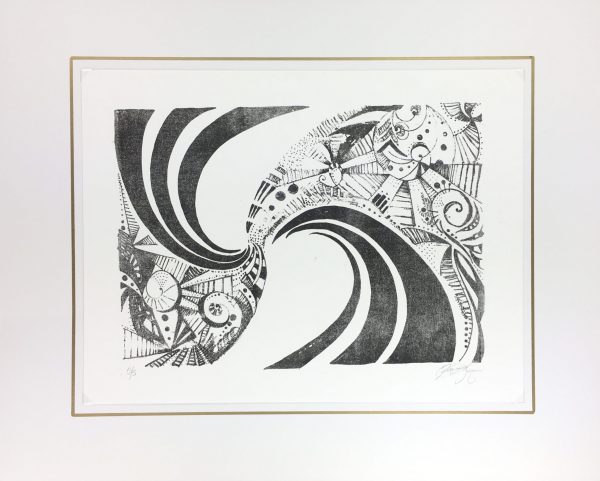 Black & White Modern Original Art - Lith - Modern, Signed, 2006